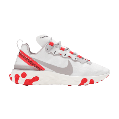 Pre-owned Nike Wmns React Element 55 'sail Phantom Red' In White