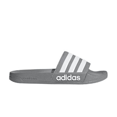 Pre-owned Adidas Originals Adilette Cloudfoam Slides 'grey'