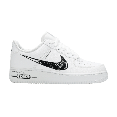 Pre-owned Nike Air Force 1 Low 'sketch - Black' In White