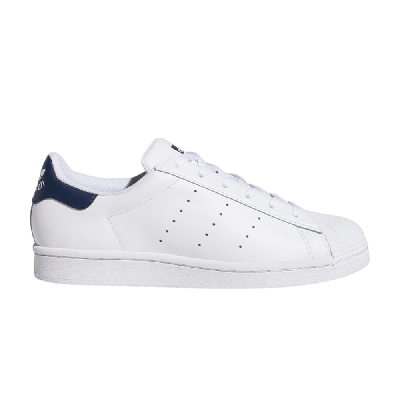 Pre-owned Adidas Originals Wmns Superstan 'collegiate Navy' In White