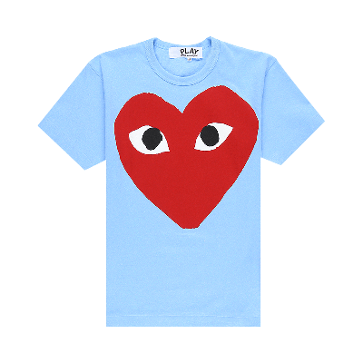 Pre-owned Comme Des Garçons Play Big Heart T-shirt 'blue'