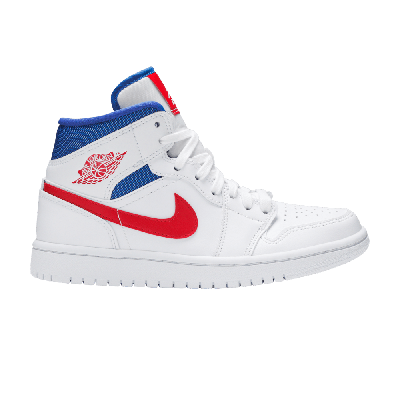 Pre-owned Air Jordan Wmns  1 Mid 'usa' In White