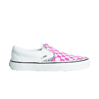 Pre-owned Vans Wmns Classic Slip-on 'flipping Sequins - White Checkerboard'