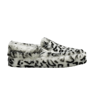 Pre-owned Vans Sandy Liang X Wmns Classic Slip-on Platform 'fuxxy Leopard' In White