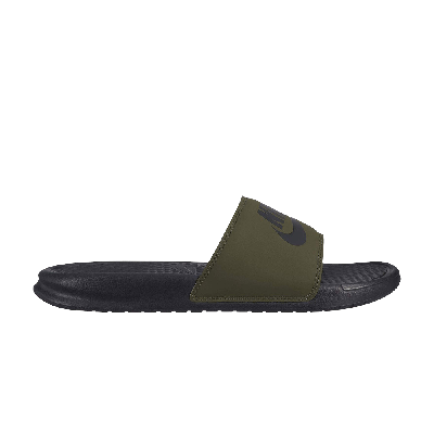 Pre-owned Nike Benassi Jdi Slide 'black Cargo Khaki'