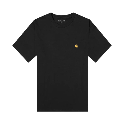 Pre-owned Carhartt Wip Short-sleeve Chase T-shirt 'black/gold'