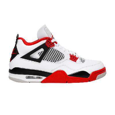 Pre-owned Air Jordan 4 Retro Og 'fire Red' 2020 In White