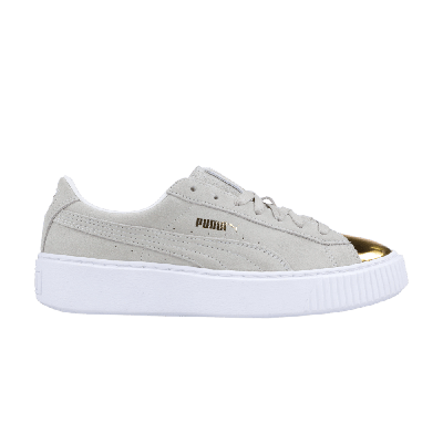 Pre-owned Puma Wmns Suede Platform 'white Gold'