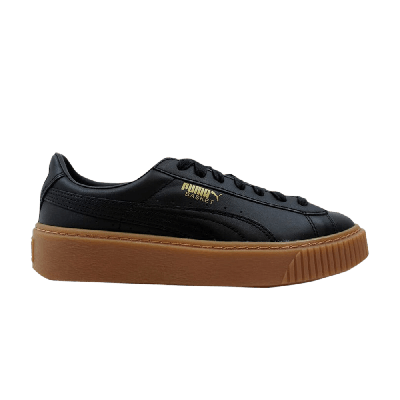 Pre-owned Puma Wmns Basket Platform Core 'black Gum'