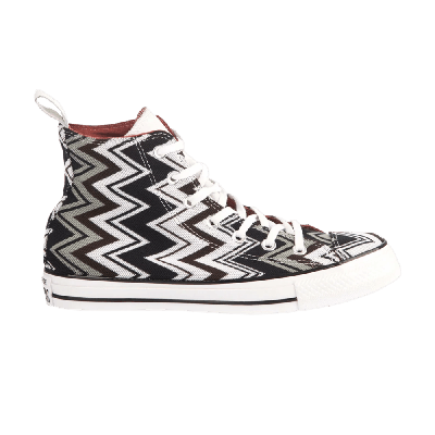 Pre-owned Converse Missoni X Wmns Chuck Taylor All Star High 'zigzag - Egret' In Black