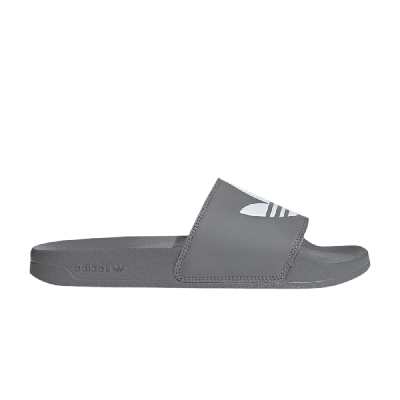 Pre-owned Adidas Originals Adilette Lite Slides 'trefoil Logo - Grey'