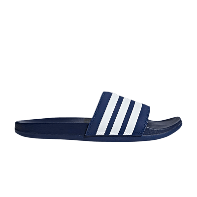 Pre-owned Adidas Originals Adilette Comfort Slides 'dark Blue White'