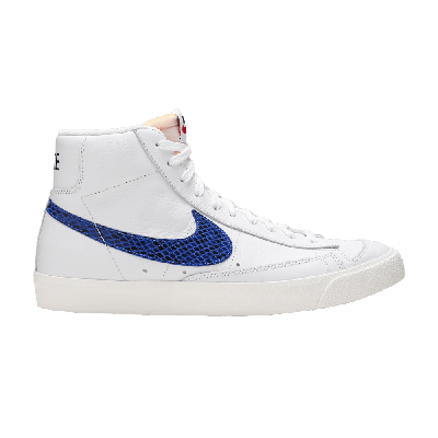 Pre-owned Nike Blazer Mid '77 'red & Blue' In White