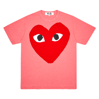 Pre-owned Comme Des Garçons Play Pastelle Red Logo T-shirt 'pink'