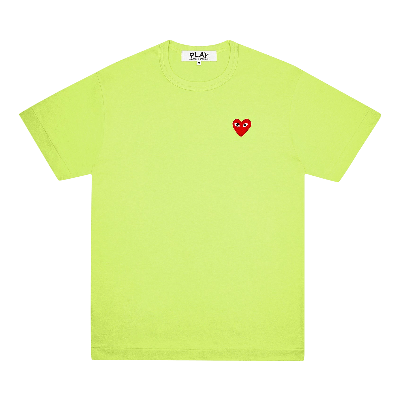Pre-owned Comme Des Garçons Play Pastelle Red Emblem T-shirt 'green'