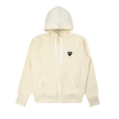 Pre-owned Comme Des Garçons Play Big Black Heart Hooded Sweatshirt 'off-white'