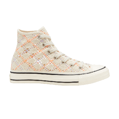 Pre-owned Converse Wmns Chuck Taylor All Star High 'boho Crochet' In Cream