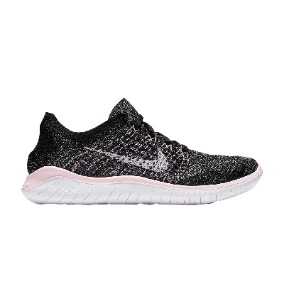 Pre-owned Nike Wmns Free Rn Flyknit 2018 'black Pink Foam'