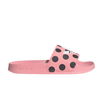 Pre-owned Adidas Originals Wmns Adilette Lite Slides 'trefoil Logo - Polka Dot Pink'
