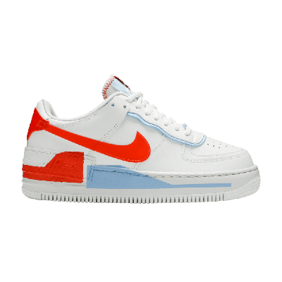 Pre-owned Nike Wmns Air Force 1 Shadow Se 'team Orange Blue' In White