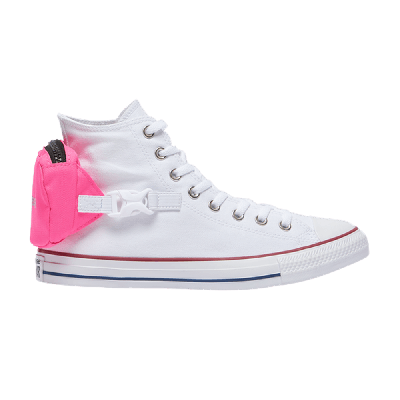 Pre-owned Converse Chuck Taylor All Star Buckle Up High 'neo Pink' In White