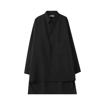 Pre-owned Yohji Yamamoto M-fb Difference Blouse 'black'