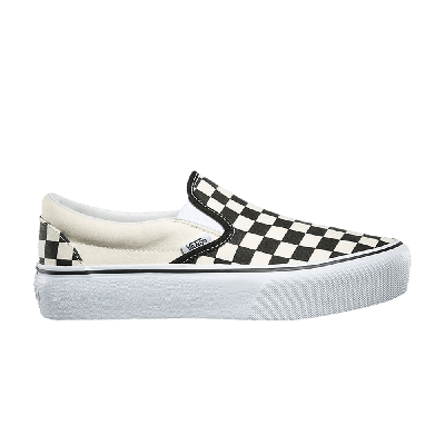 Pre-owned Vans Classic Slip-on Platform 'checker - Black White'