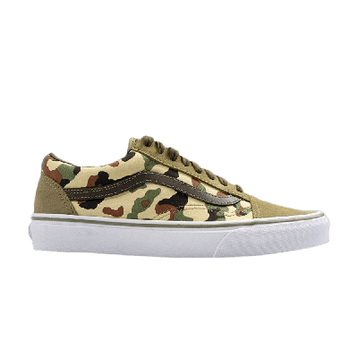 Pre-owned Vans J.crew X Old Skool 'camo' In Green