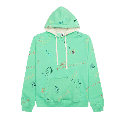 Pre-owned Billionaire Boys Club Bb Scribble Hoodie 'spring Bud' In Green