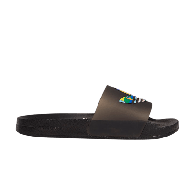 Pre-owned Adidas Originals Adilette Slides 'pride - Core Black'