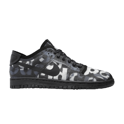 Pre-owned Nike Comme Des Garçons X Wmns Dunk Low 'monogram Print' In Black