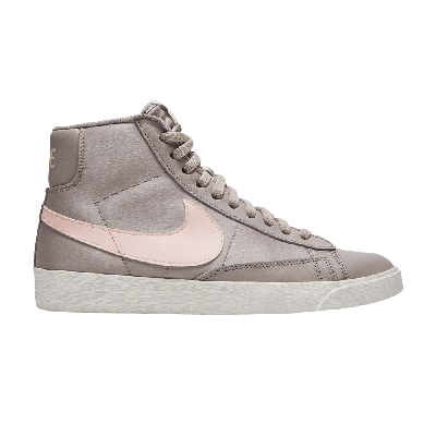 Pre-owned Nike Wmns Blazer Mid Premium 'pumice Echo Pink' In Grey