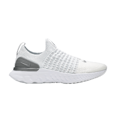 Pre-owned Nike Wmns React Phantom Run Flyknit 2 'true White Silver'