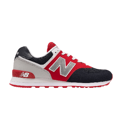 Pre-owned New Balance 574 'eclipse Red' In Black