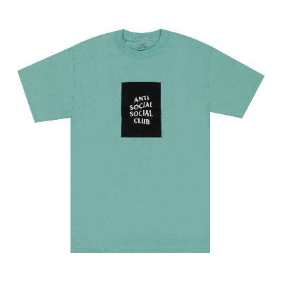 Pre-owned Anti Social Social Club Box Logo T-shirt 'teal'
