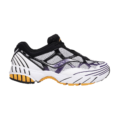 Pre-owned Saucony Grid Web 'purple Yellow' In White