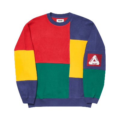 Pre-owned Palace Patch Up Ya Life Crewneck 'multi' In Multi-color