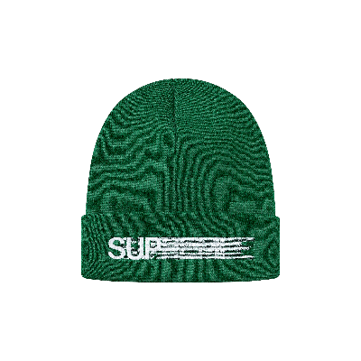 Pre-owned Supreme Motion Logo Beanie 'green'