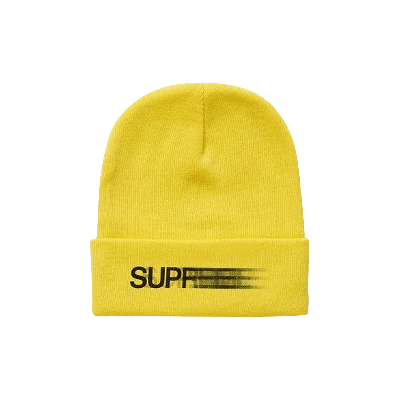 Pre-owned Supreme Motion Logo Beanie 'yellow'