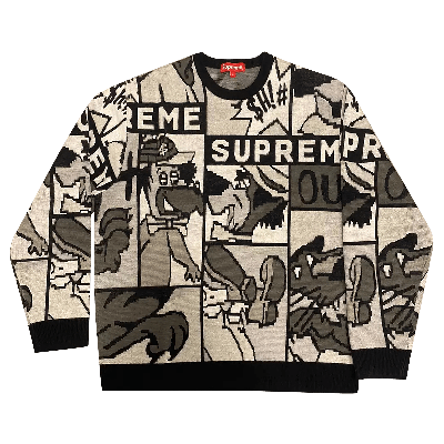 Pre-owned Supreme Cartoon Sweater 'black'