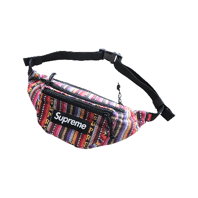 Pre-owned Supreme Woven Stripe Waist Bag 'multicolor' In Multi-color