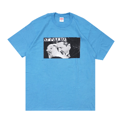 Pre-owned Supreme Bela Lugosi Tee 'light Slate' In Blue
