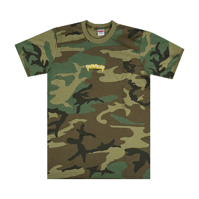 Pre-owned Supreme Fronts Tee 'woodland Camo' In Multi-color