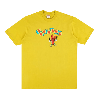 Pre-owned Supreme Dynamite Tee 'acid Yellow'