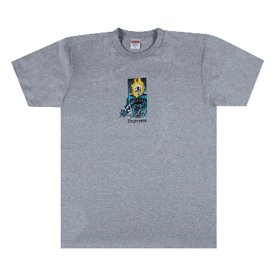 Pre-owned Supreme Ghost Rider Tee 'heather Grey'