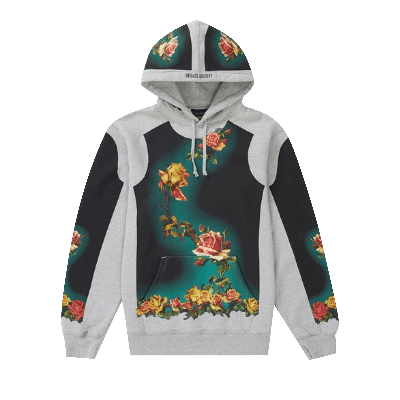Pre-owned Supreme X Jean Paul Gaultier Floral Print Hooded Sweatshirt 'heather Grey'