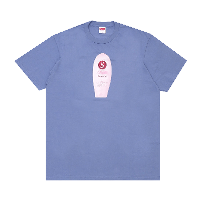 Pre-owned Supreme Super Cream Tee 'slate' In Blue