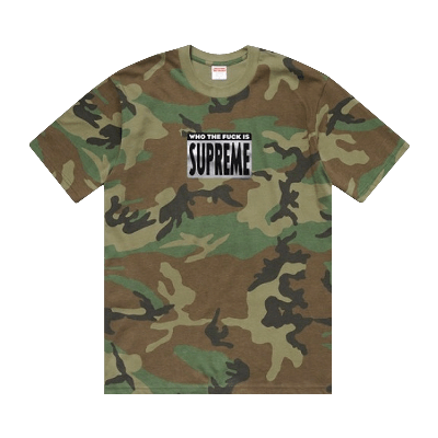 Pre-owned Supreme Kids'  Who The Fuck Tee 'woodland Camo' In Multi-color