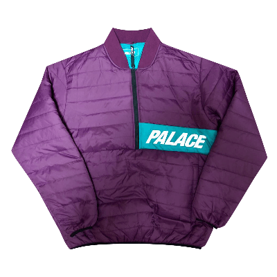 Pre-owned Palace Half Zip Packer 'blackberry/teal' In Purple