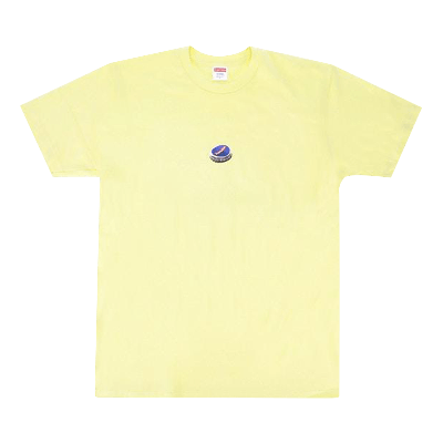 Pre-owned Supreme Bottle Cap Tee 'pale Yellow'